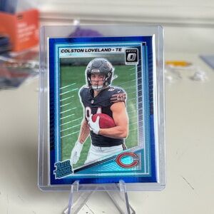 🔥 2025 Colston Loveland Panini Donruss Optic Rated Rookie Blue Hyper Prizm
